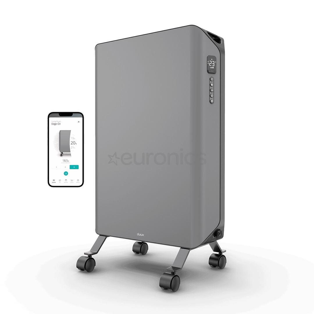 Duux Edge Oil, 2000 Вт, серый - Масляный радиатор