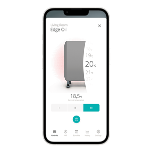 Duux Edge Oil, 2000 Вт, серый - Масляный радиатор