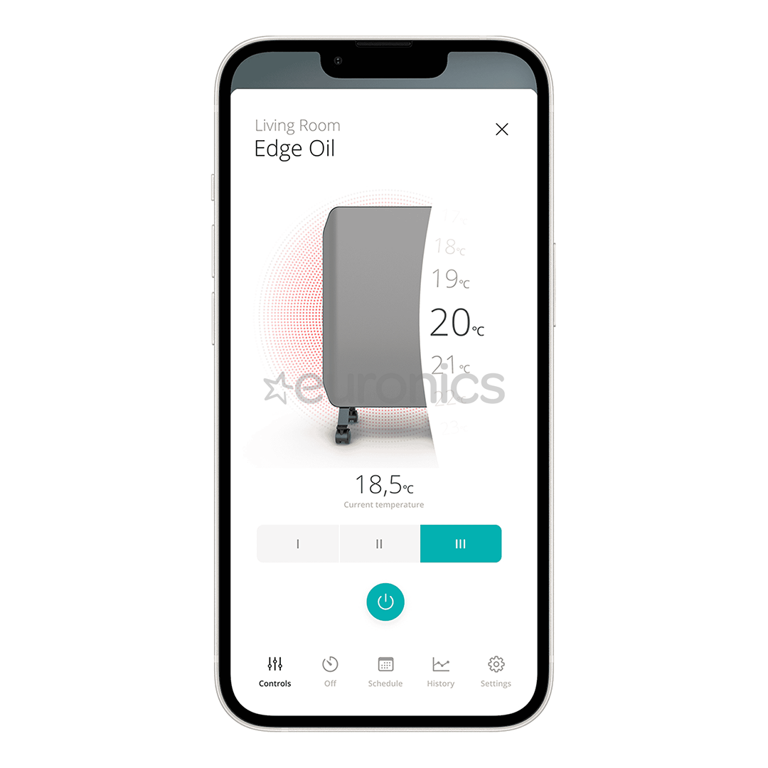 Duux Edge Oil, 2000 Вт, серый - Масляный радиатор