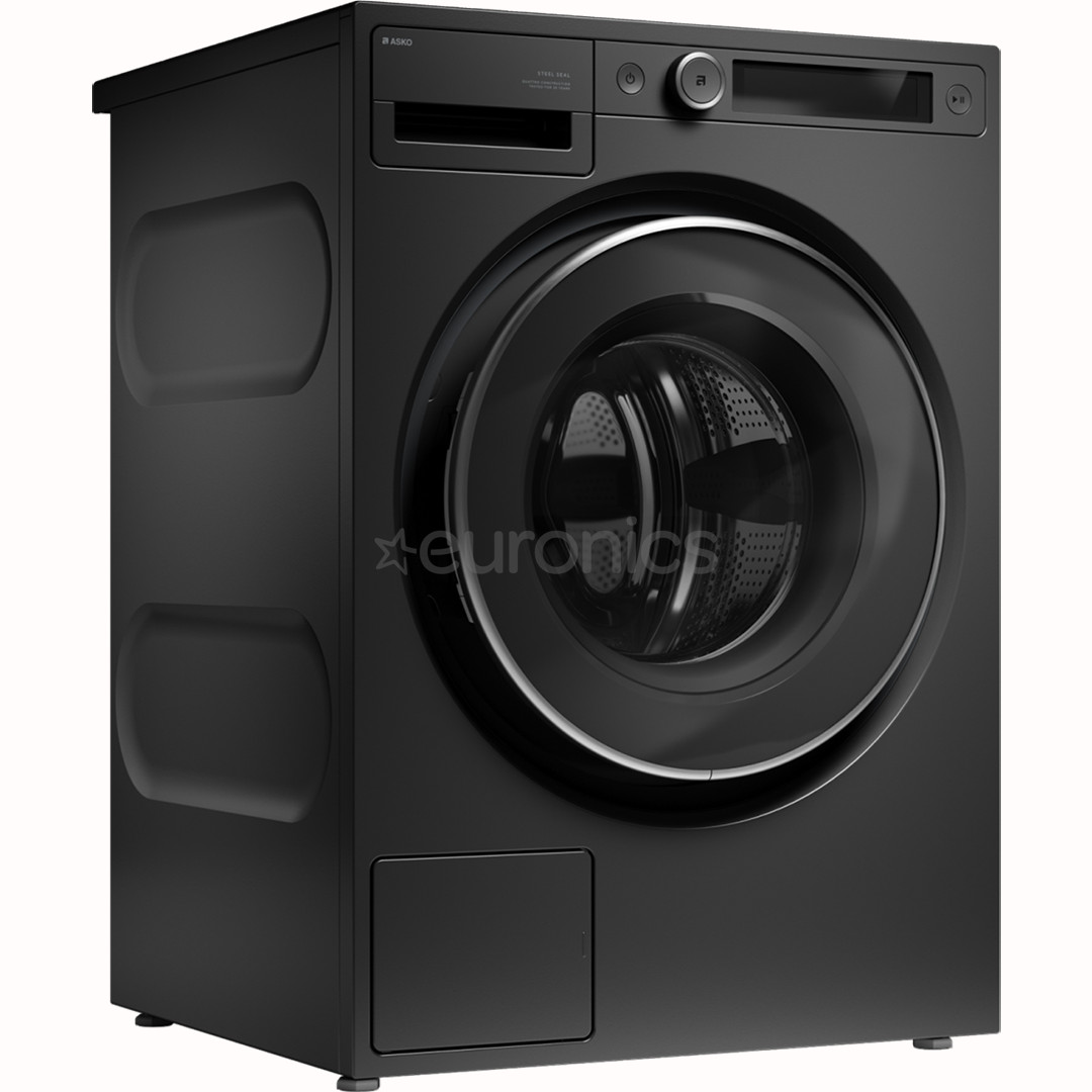 Asko Steel Seal, 9 kg, depth 57.2 cm, 1600 rpm, black - Front load washing machine