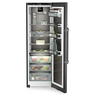 Liebherr Peak BioFresh, 386 10 л, высота 186 см, черная нержавеющая сталь - Холодильный шкаф