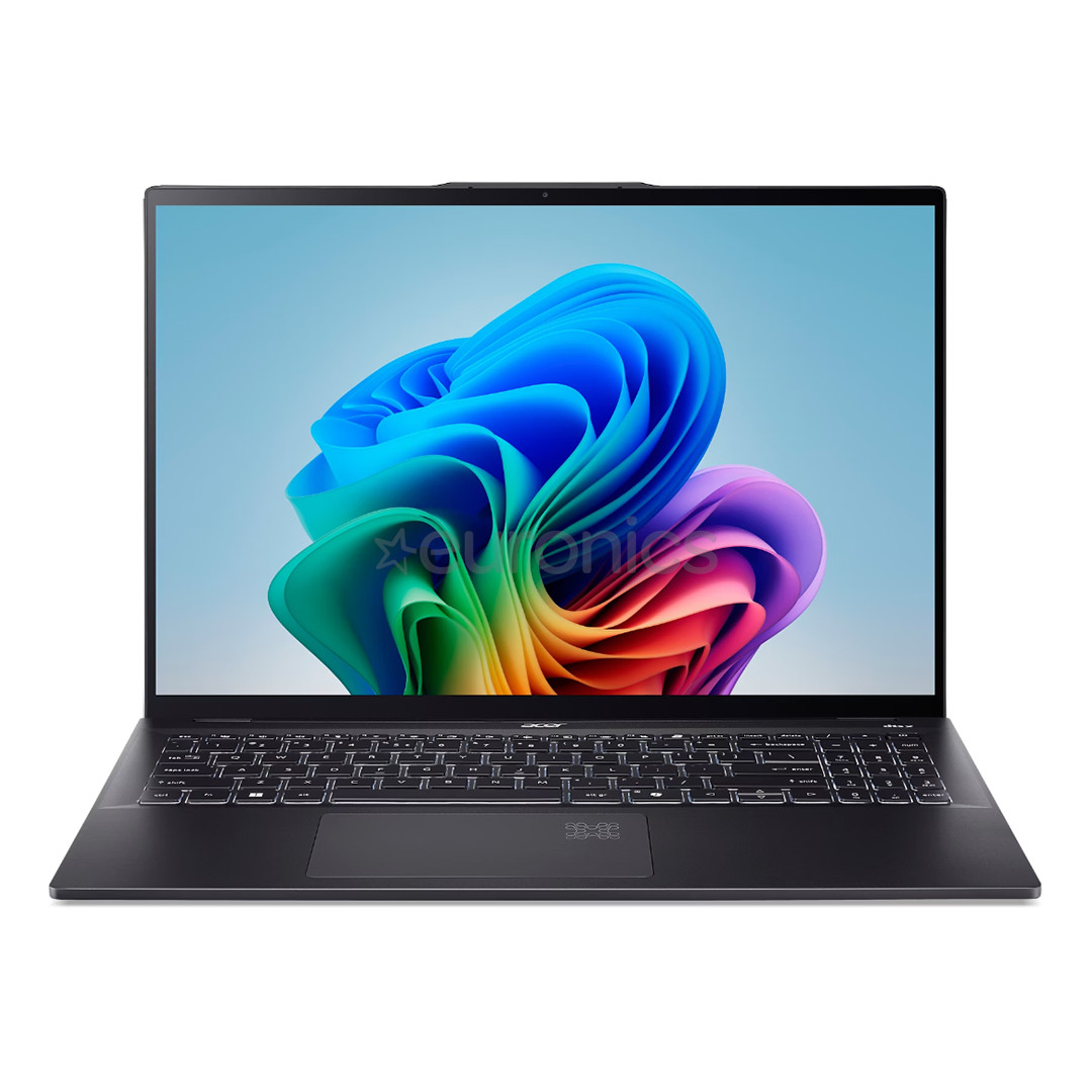 Acer Swift 16 AI OLED, 16'', WQXGA+, OLED, 120 Hz, Ultra 7, 32 GB, 1 TB, ENG, must - Sülearvuti NX.J3ZEL.006