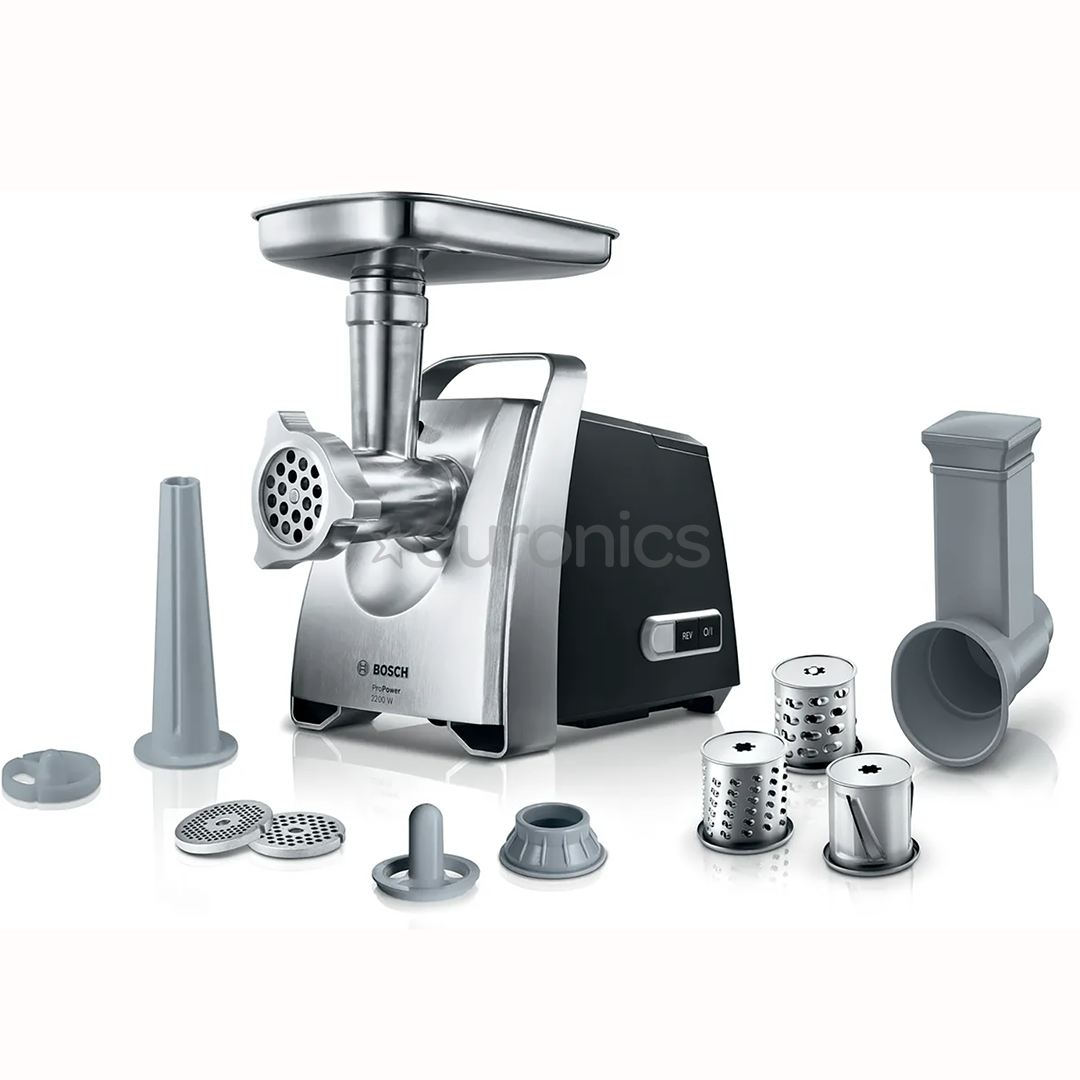Bosch ProPower, 2200 Вт, черный/серый - Мясорубка