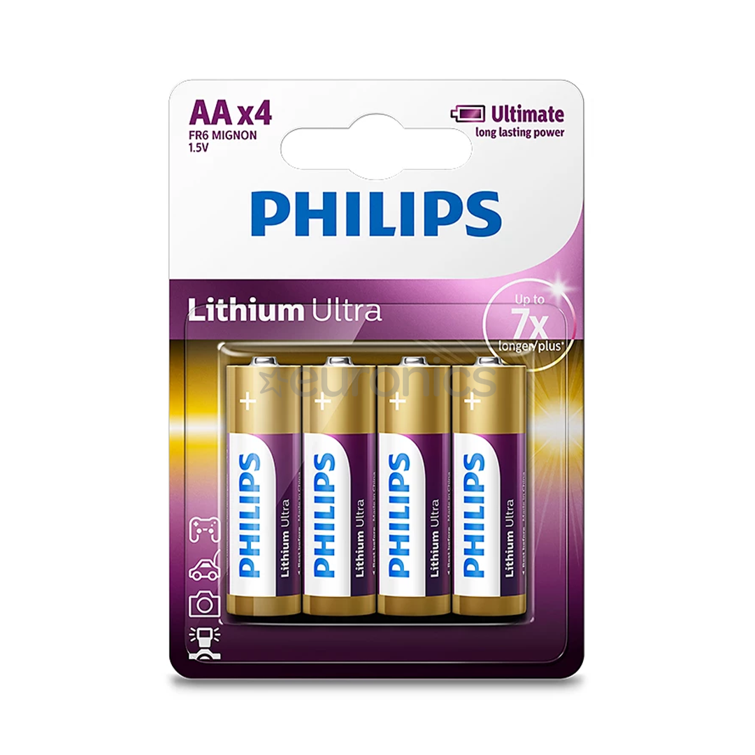 Philips Lithium Ultra, AA, 4 tk - Patarei