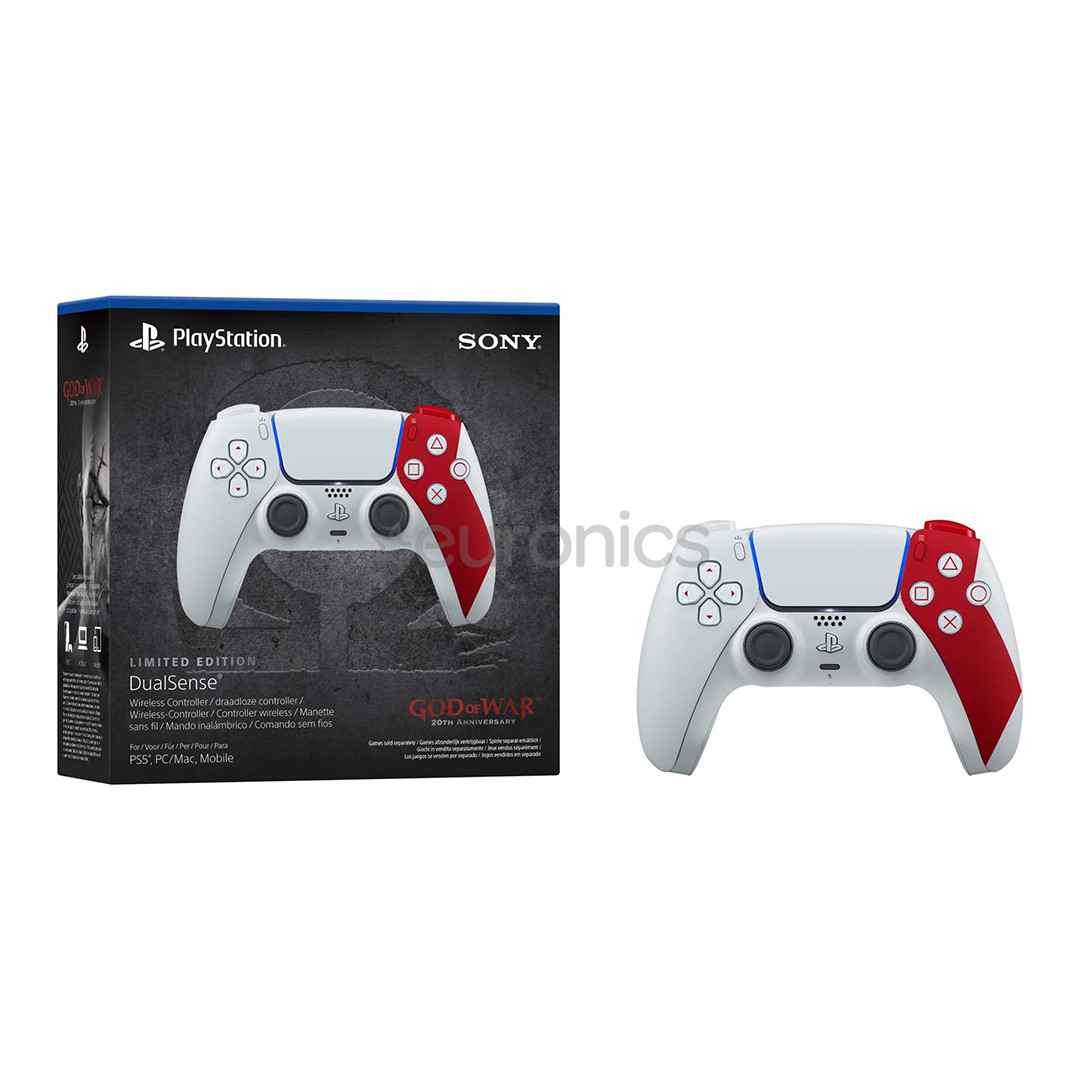 Sony DualSense God of War 20th Anniversary Limited Edition, PlayStation 5, белый/красный - Контроллер