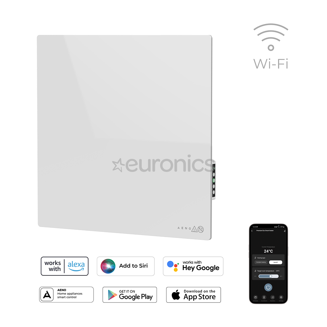 Aeno Premium Eco Smart Quadro, 500 W, white - Wall heater