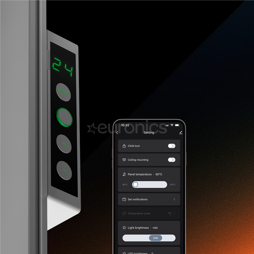 Aeno Premium Eco Smart Quadro, 500 W, white - Wall heater