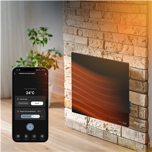 Aeno Premium Eco Smart Quadro, 500 W, must - Kütteseade seinale
