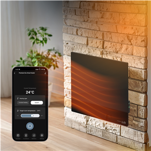 Aeno Premium Eco Smart Quadro, 500 W, black - Wall heater
