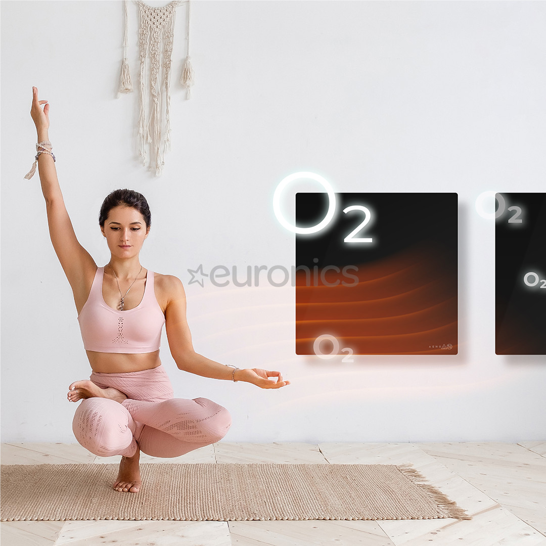 Aeno Premium Eco Smart Quadro, 500 W, must - Kütteseade seinale