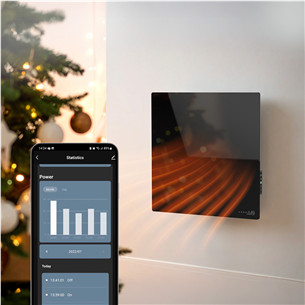 Aeno Premium Eco Smart Quadro, 500 W, must - Kütteseade seinale