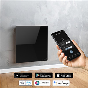 Aeno Premium Eco Smart Quadro, 500 W, must - Kütteseade seinale