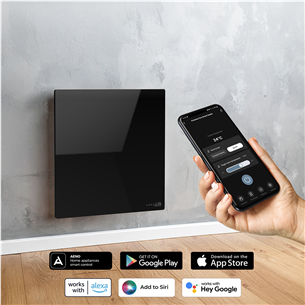 Aeno Premium Eco Smart Quadro, 500 W, black - Wall heater