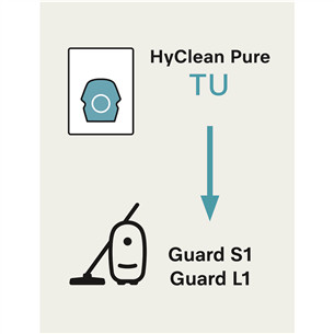 Miele TU XL HyClean Pure, Guard L1 & Guard S1, 8 pcs - Dust bags