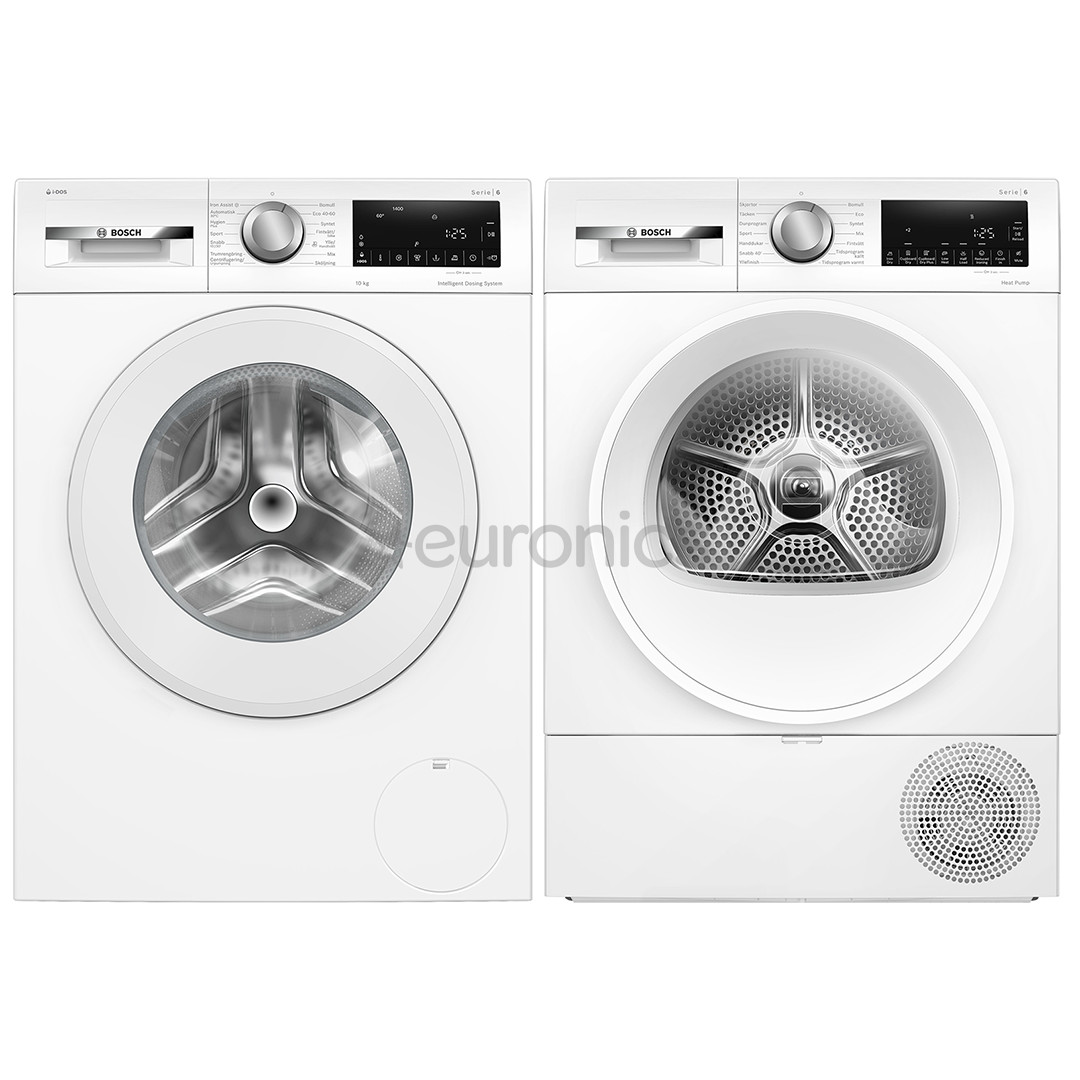 Bosch, 10 kg + 9 kg - Washing machine + clothes dryer