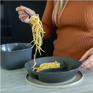 Koziol Connect Separee, 1.5 L, tumehall/beež - Taldrik kaanega