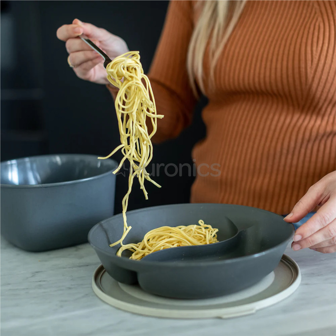 Koziol Connect Separee, 1.5 L, nature ash grey - Plate with lid