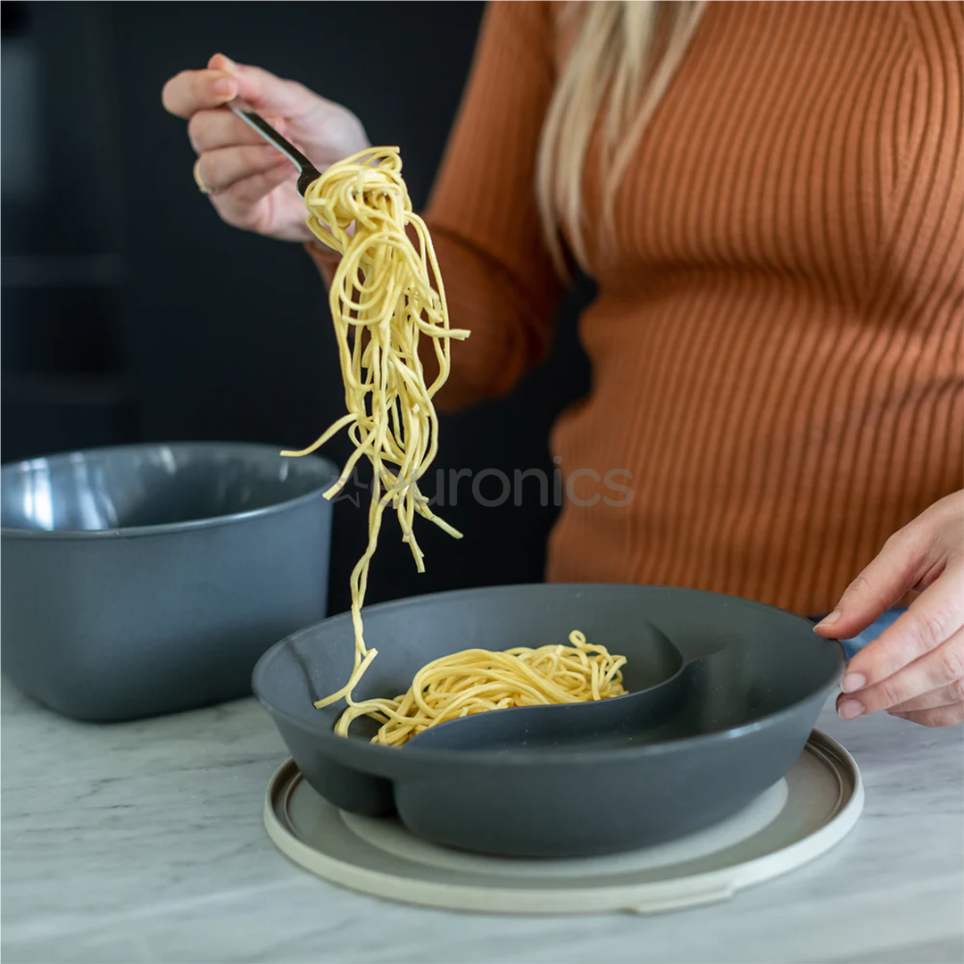 Koziol Connect Separee, 1.5 L, tumehall/beež - Taldrik kaanega