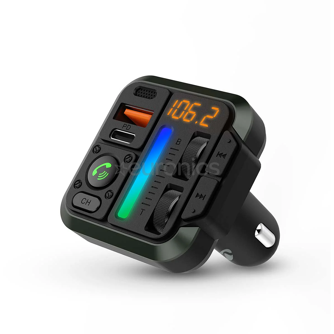 Nedis Car FM Transmitter Fixed, black - FM transmitter