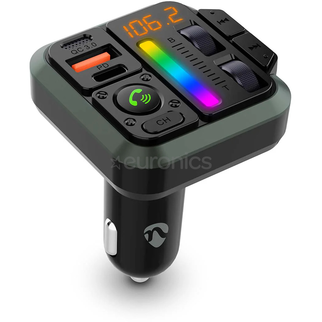Nedis Car FM Transmitter Fixed, black - FM transmitter