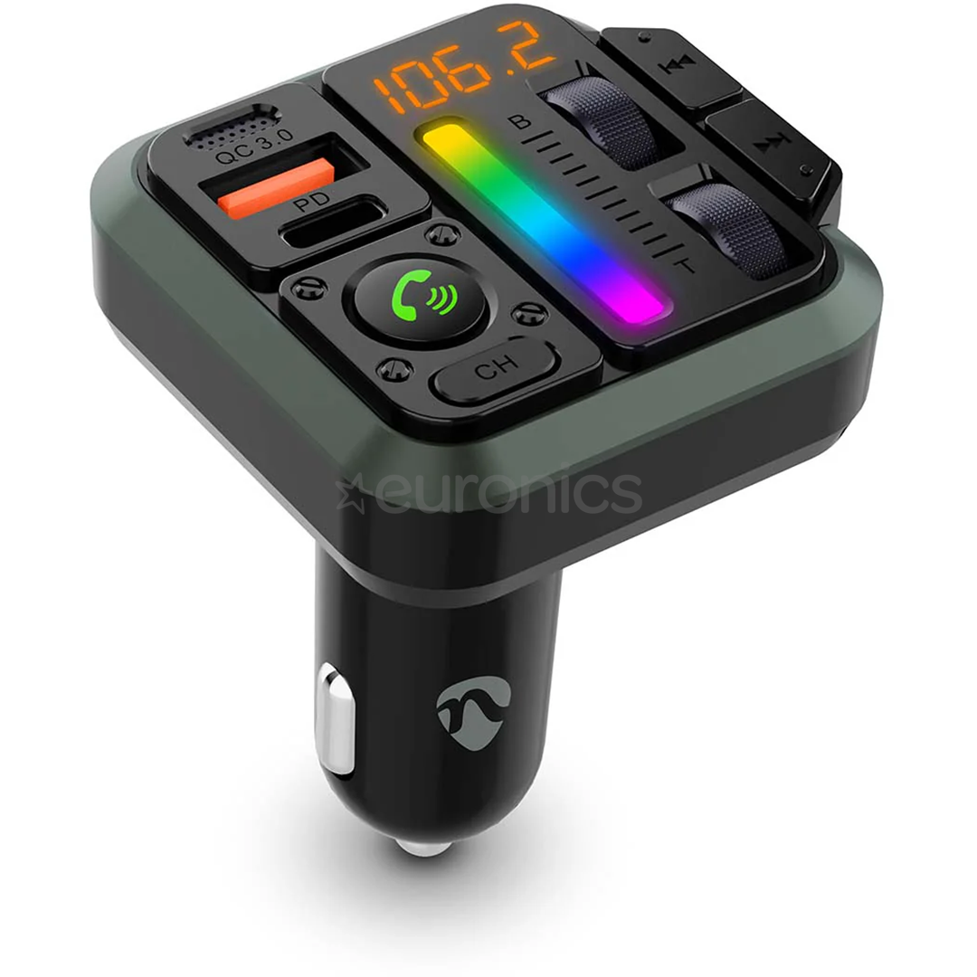 Nedis Car FM Transmitter Fixed, black - FM transmitter