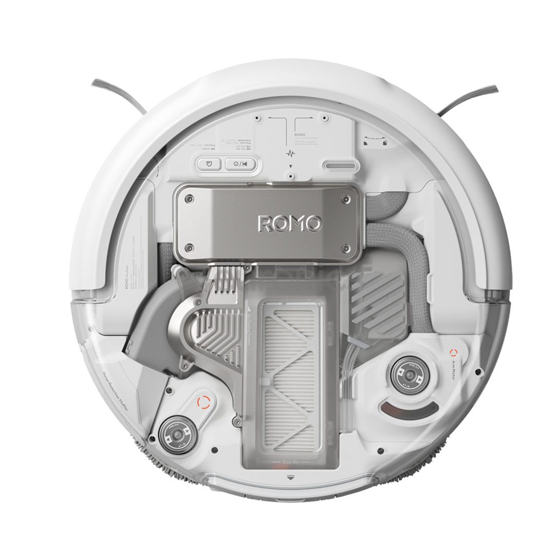 DJI Romo A, wet & dry, white/transparent - Robot vacuum cleaner