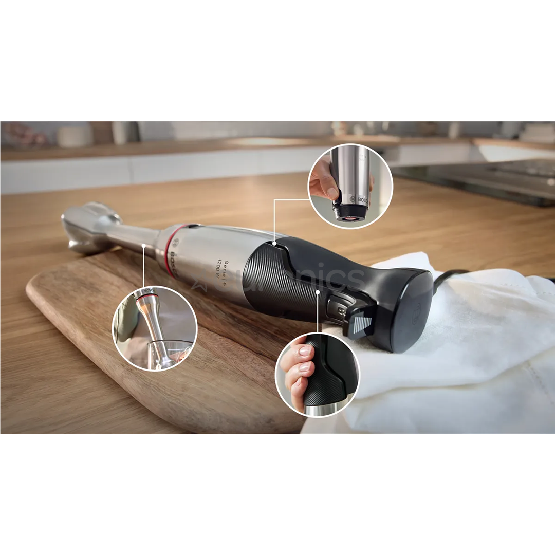 Bosch ErgoMaster, Series 6, 1200 Вт, нерж. сталь - Погружной блендер