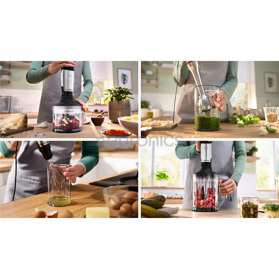 Bosch ErgoMaster, Series 6, 1200 W, stainless steel - Hand blender