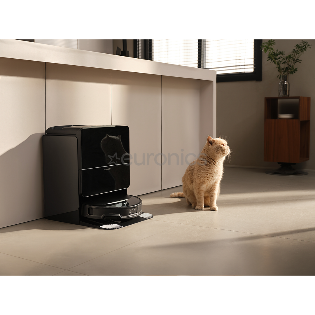 Roborock Saros 10R, сухая и влажная уборка, черный - Робот-пылесос