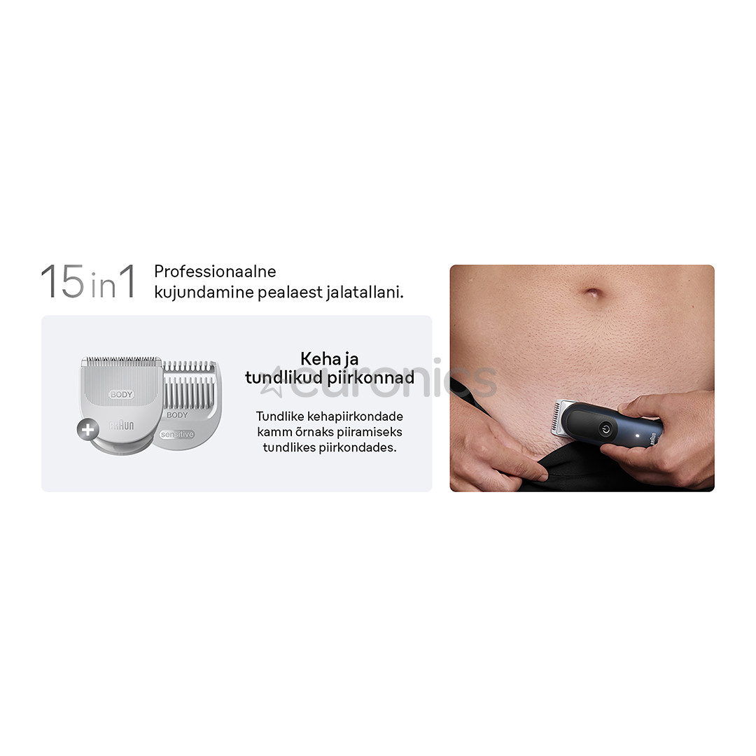 Braun All-in-One, Seeria 7, 15-ühes, tumesinine - Trimmeri komplekt