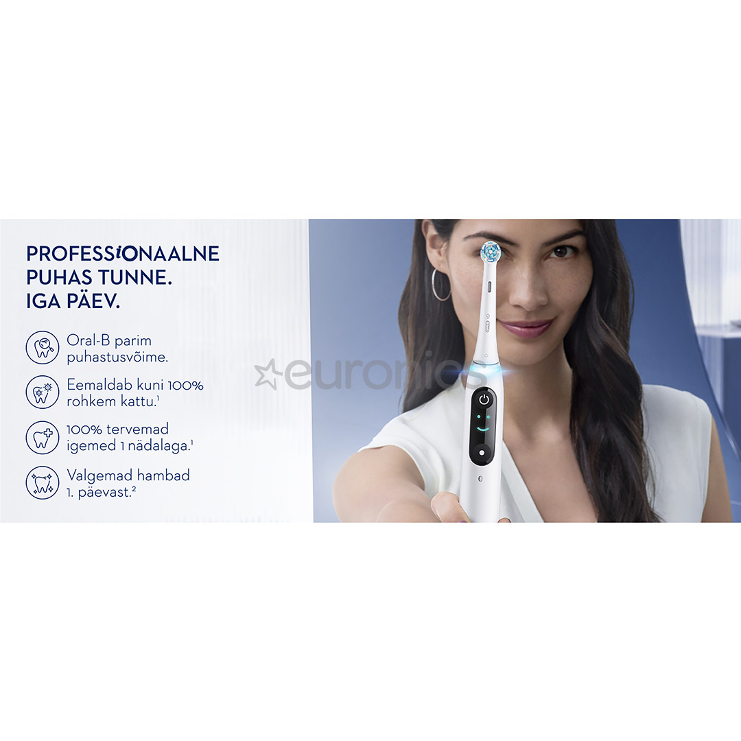 Braun Oral-B iO 8 Duo, 2 шт., черный/белый - Комплект электрических зубных щеток