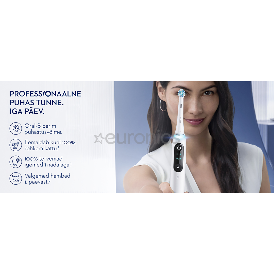Braun Oral-B iO 8 Duo, 2 tk, must/valge - Elektriliste Hambaharjade komplekt