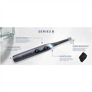 Braun Oral-B iO 8 Duo, 2 tk, must/valge - Elektriliste Hambaharjade komplekt