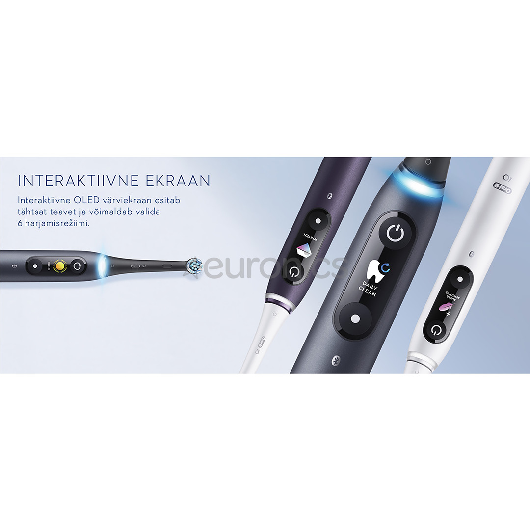 Braun Oral-B iO 8 Duo, 2 шт., черный/белый - Комплект электрических зубных щеток