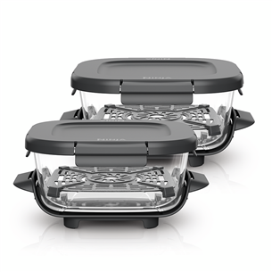 Ninja CRISPi 1.4L, CleanCrisp, 2 tk, läbipaistev - Klaasist anumad klõpsuga kaanega XSKLIDPLT2EUUK