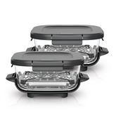 Ninja CRISPi 1.4L, CleanCrisp, 2 tk, läbipaistev - Klaasist anumad klõpsuga kaanega