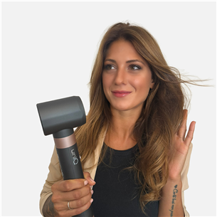 GA.MA Aura UniQ, 1500 W, tumehall/roosa - Juuste kujundamise seade