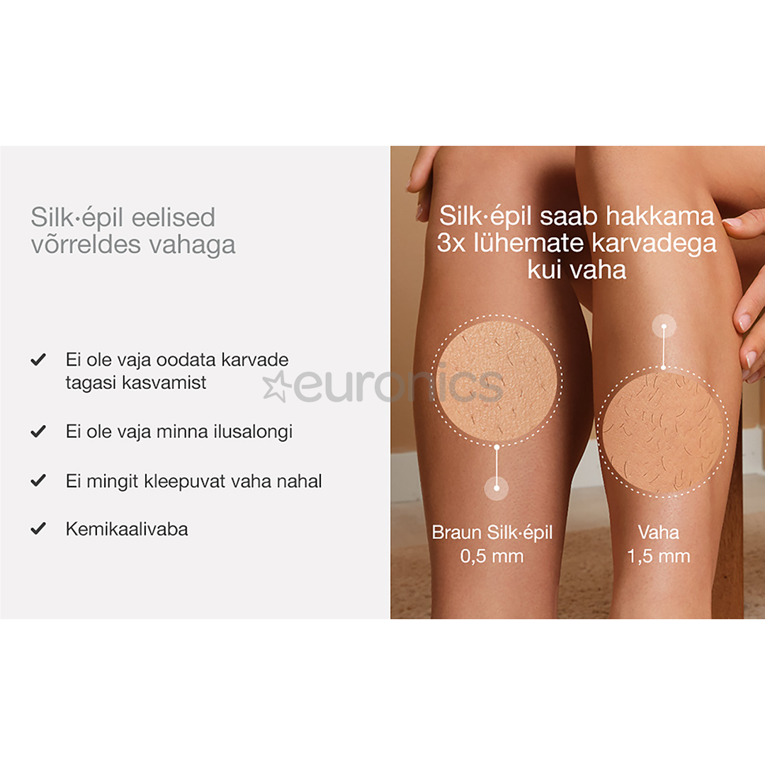 Braun Silk epil 9, Wet & Dry, white - Epilator