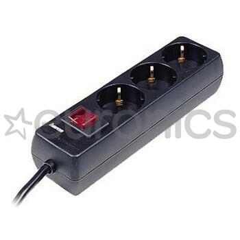 Hama Power Strip, 1,4 м, 3 розетки, черный - Удлинитель