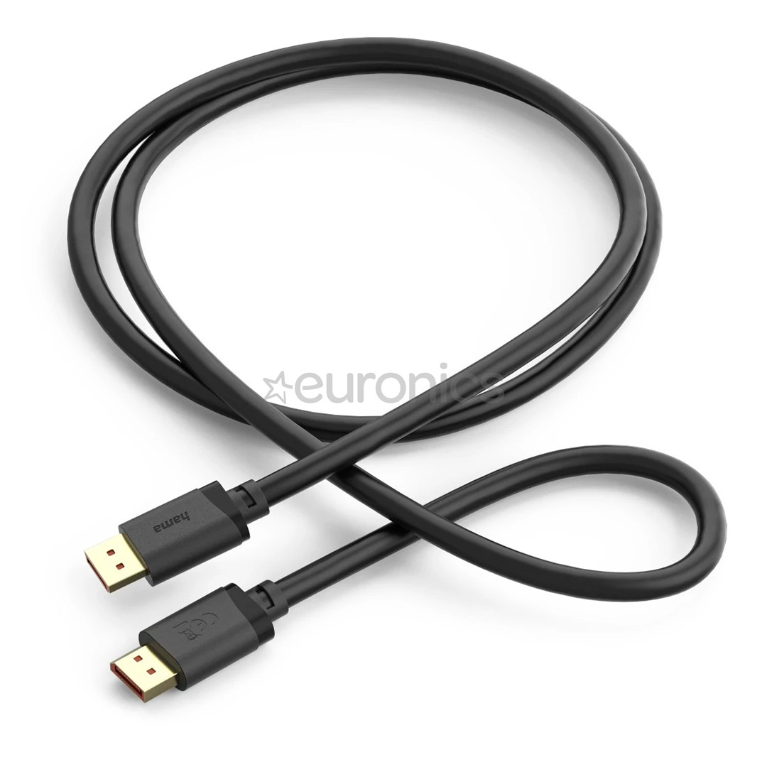 Hama DisplayPort Cable, 16K UHD, 2 m, must - Kaabel