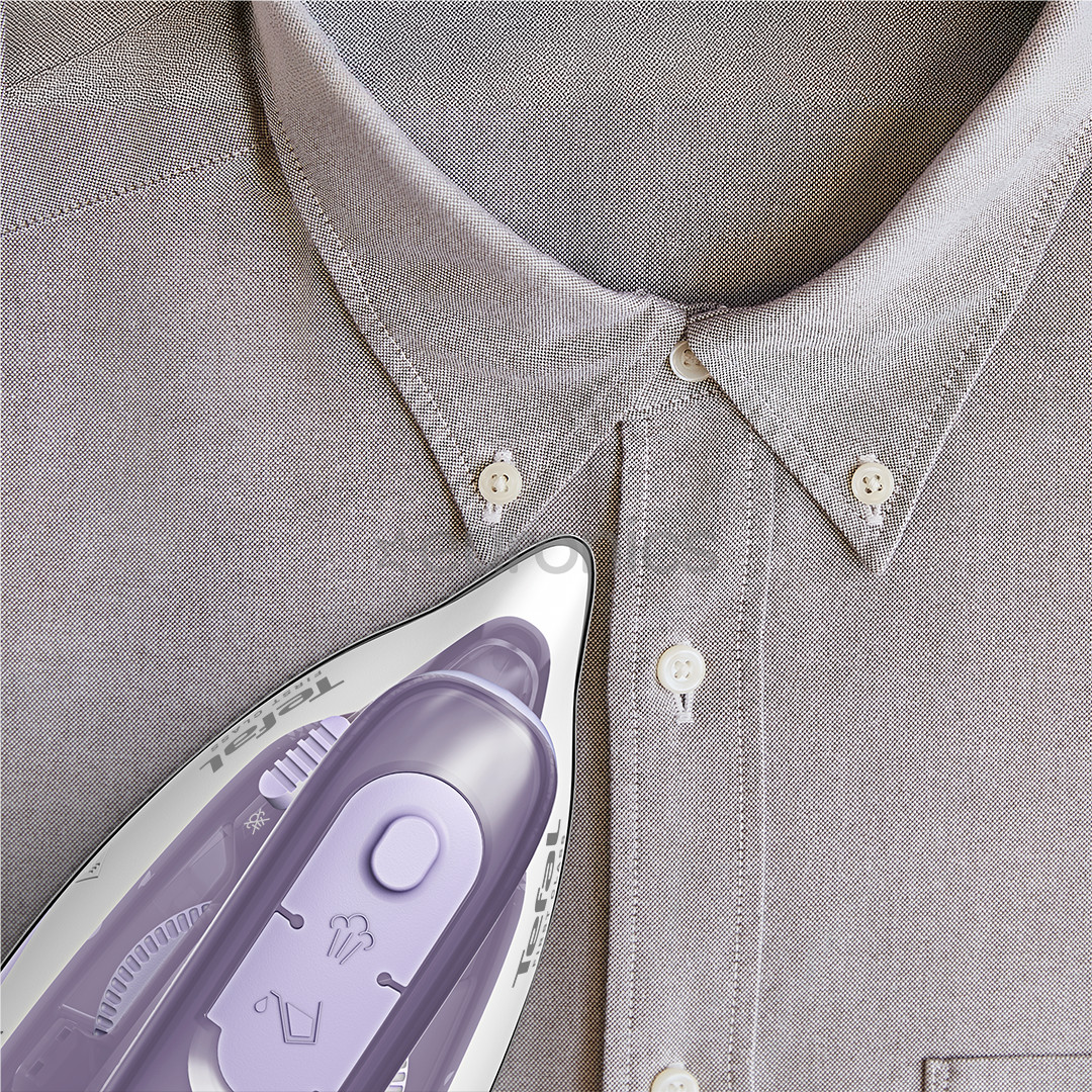 Tefal First Class, 1000 Вт, сиреневый/белый - Дорожный утюг