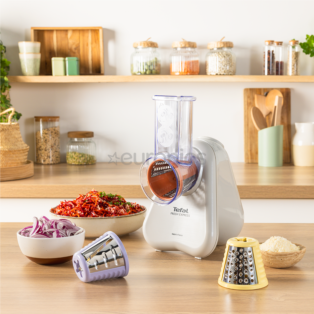 Tefal Fresh Express, light grey - Electric vegetable shredder