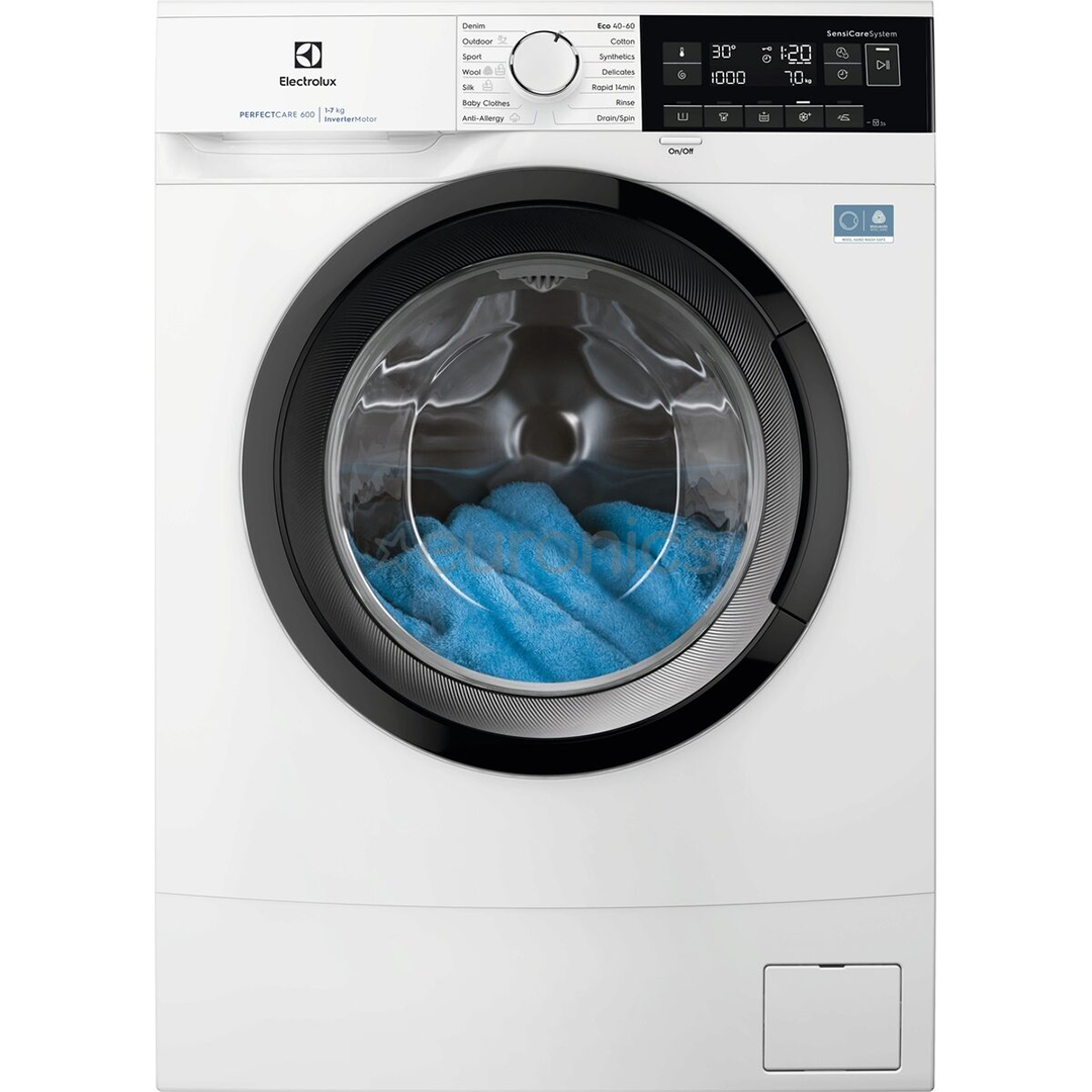 Electrolux 600-seeria SensiCare, 7 kg, sügavus 44.9 cm, 1000 p/min - Eestlaetav pesumasin