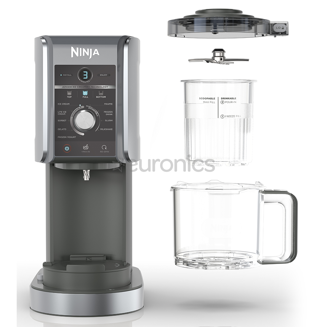 Ninja CREAMi Deluxe, 10-in1, black/silver - Ice cream maker