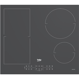 Beko IndyFlex, laius 60 cm, tumehall - Integreeritav induktsioonpliidiplaat HII64200FMTZG