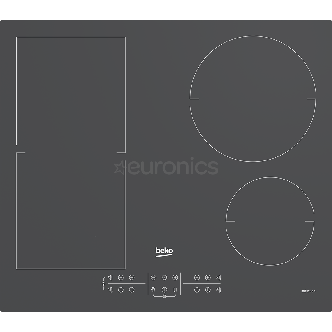 Beko IndyFlex, width 60 cm, dark grey - Built-in induction hob