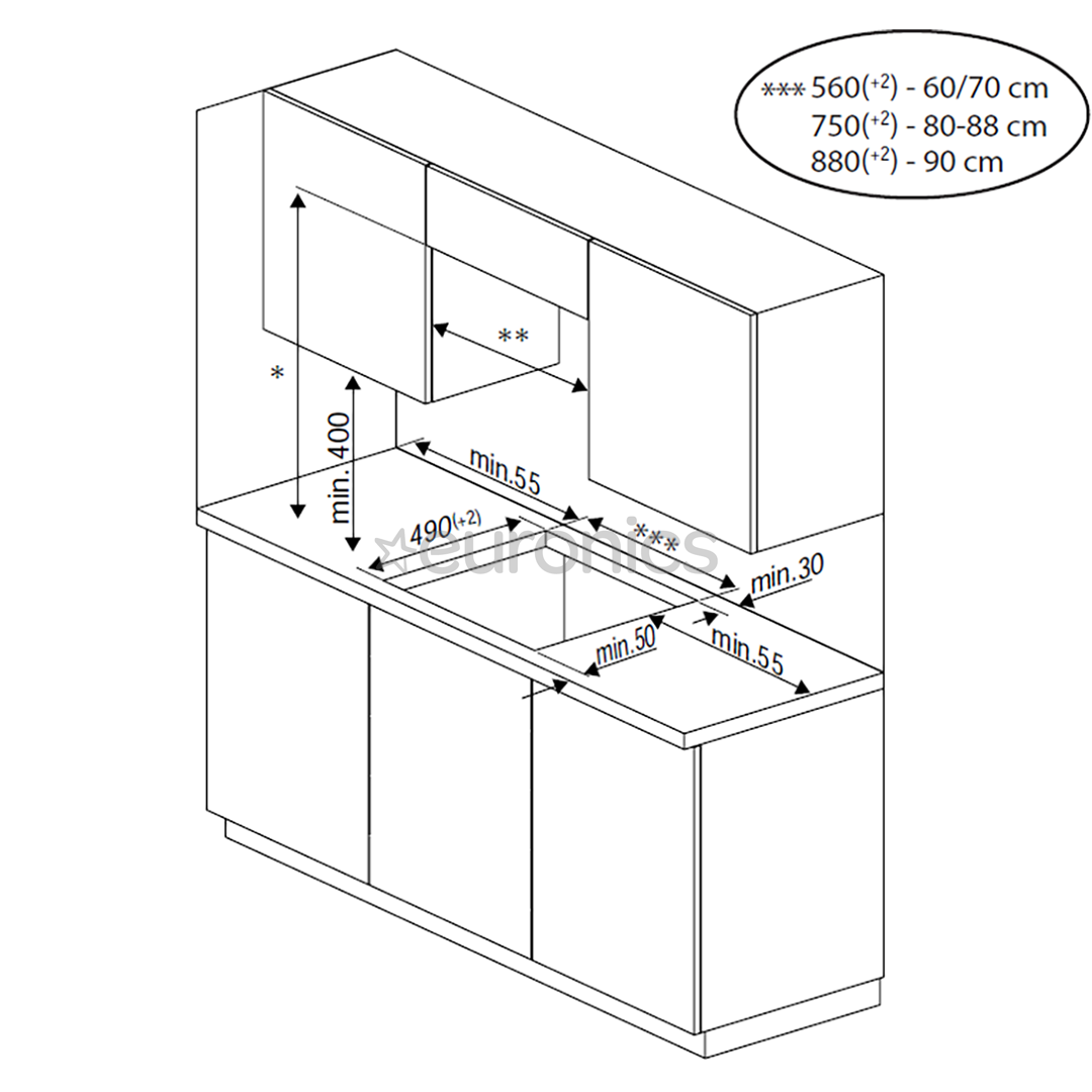 Beko IndyFlex, width 60 cm, dark grey - Built-in induction hob