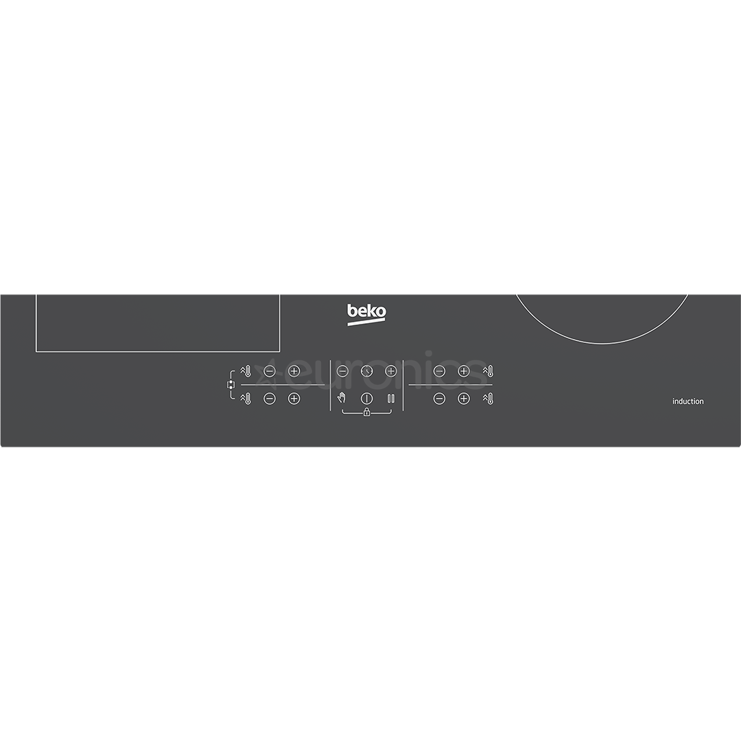 Beko IndyFlex, width 60 cm, dark grey - Built-in induction hob