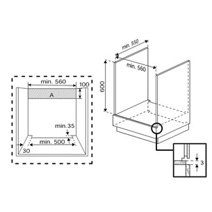 Beko, 72 L, catalytic cleaning, dark grey - Built-in oven