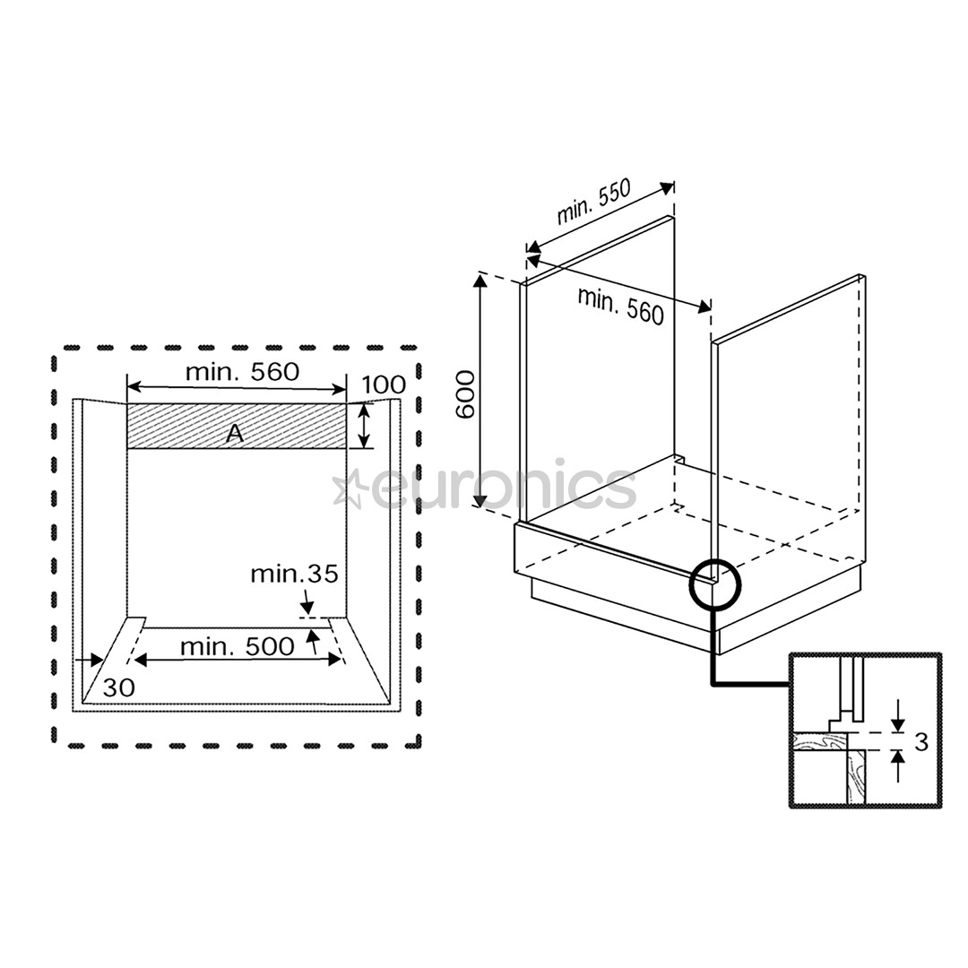 Beko, 72 L, catalytic cleaning, dark grey - Built-in oven